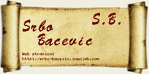 Srbo Bačević vizit kartica